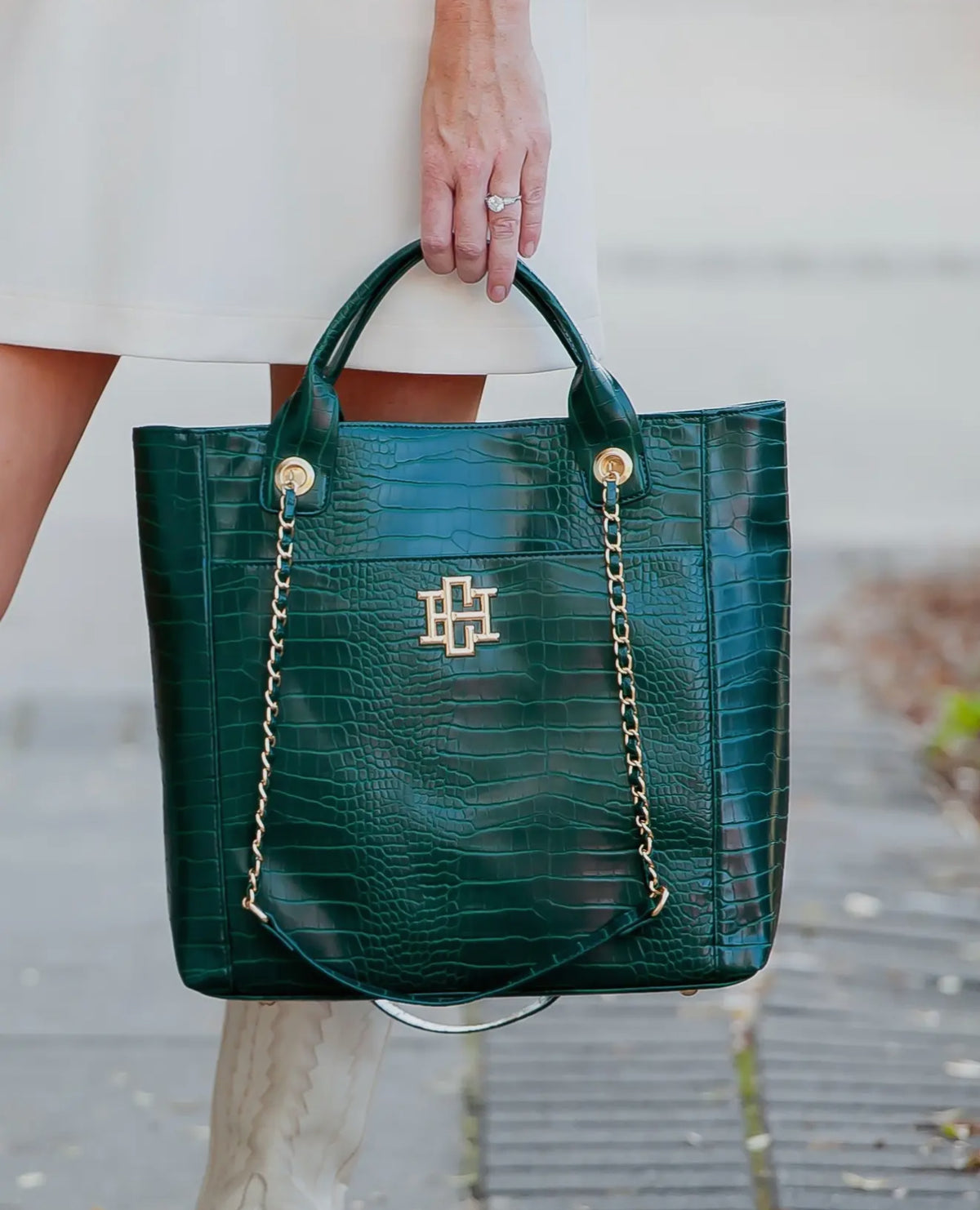 Kinzley Tote Hunter Green